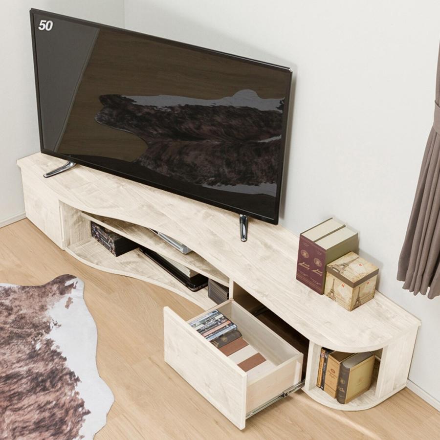 フラットなフォルムのテレビ台 (ローボード 幅176cm ホワイト フラットなフォルムのテレビ台 (ローボード 幅176cm ホワイト
