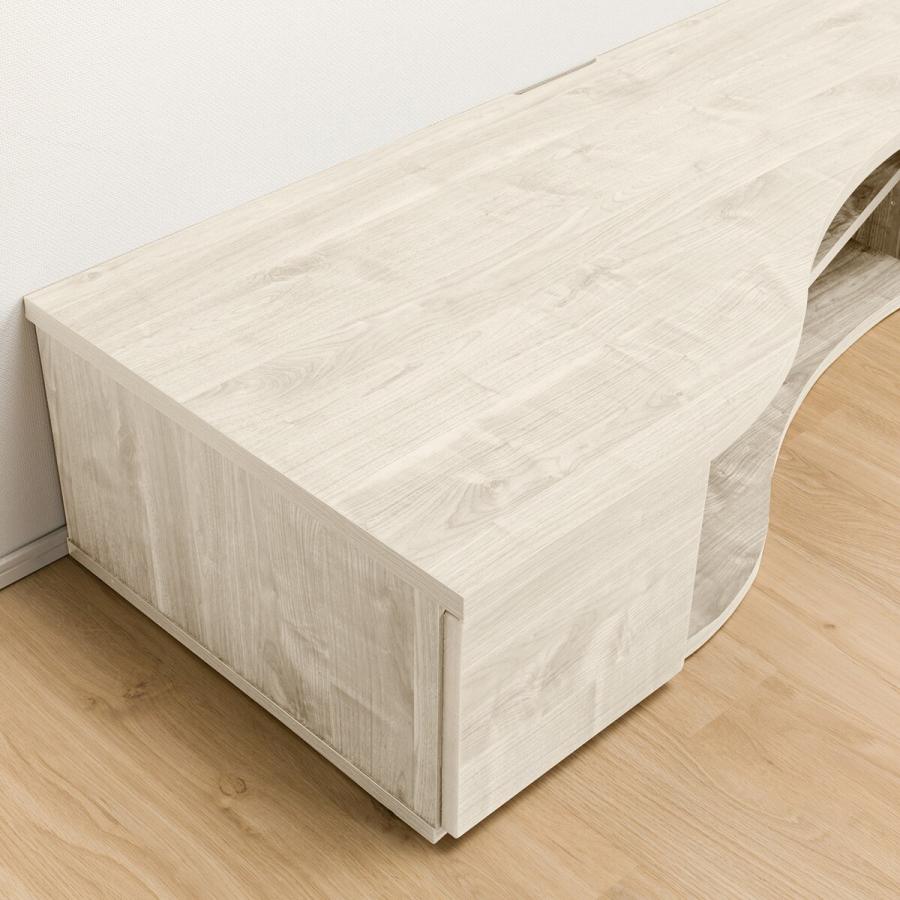 ニトリ 幅180 コーナー有効活用 流線形テレビボード(左寄せ