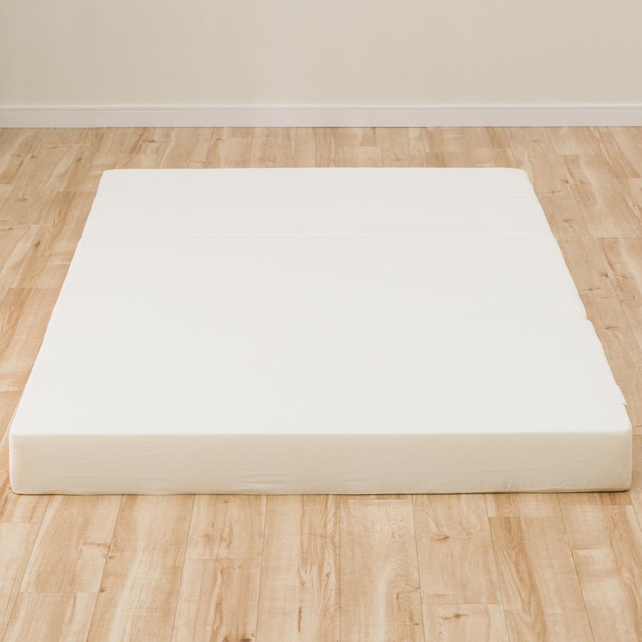 ニトリ 3つ折り高反発マットレス厚さ10cm(日本製)セミダブル 白 ニトリ（NITORI） 3つ折り高反発マットレス 厚さ10cm(日本製)シングル