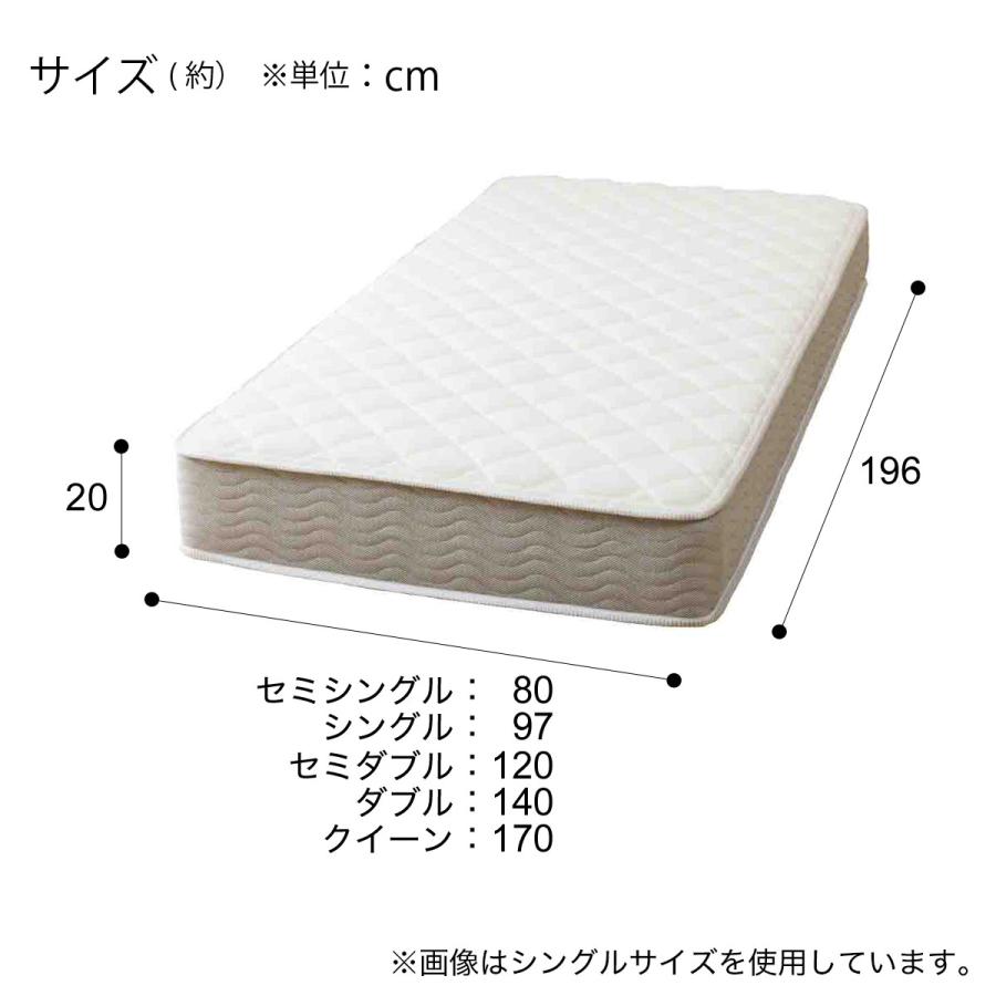 ニトリ（NITORI） マットレス 体圧分散 厚さ20cm クイーン 圧縮