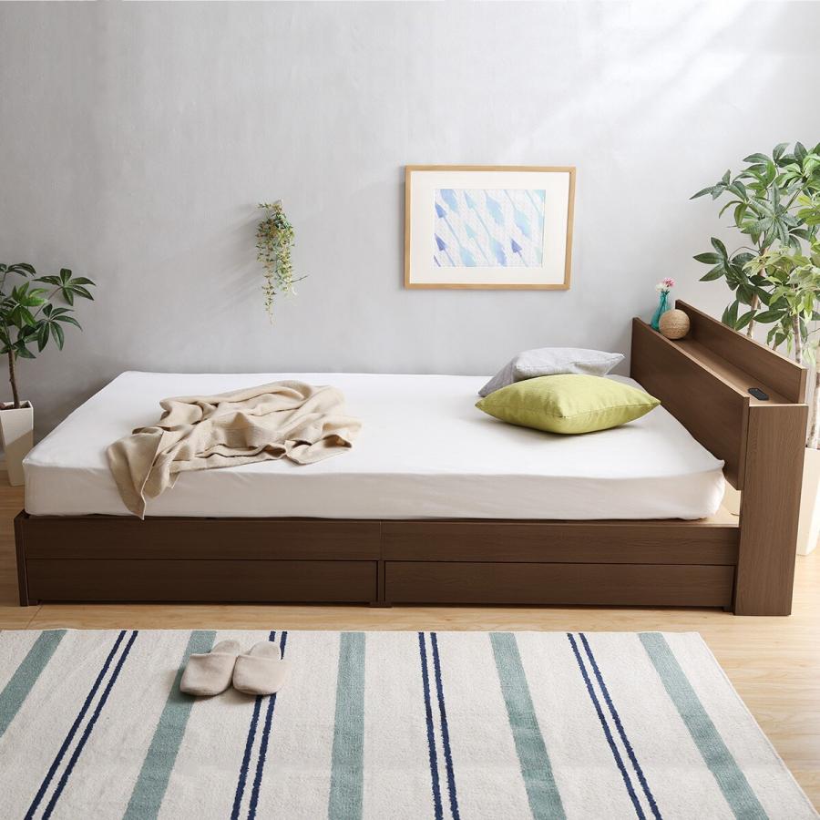 ニトリ ベッド ダブル 棚・コンセント付きチェストベッド