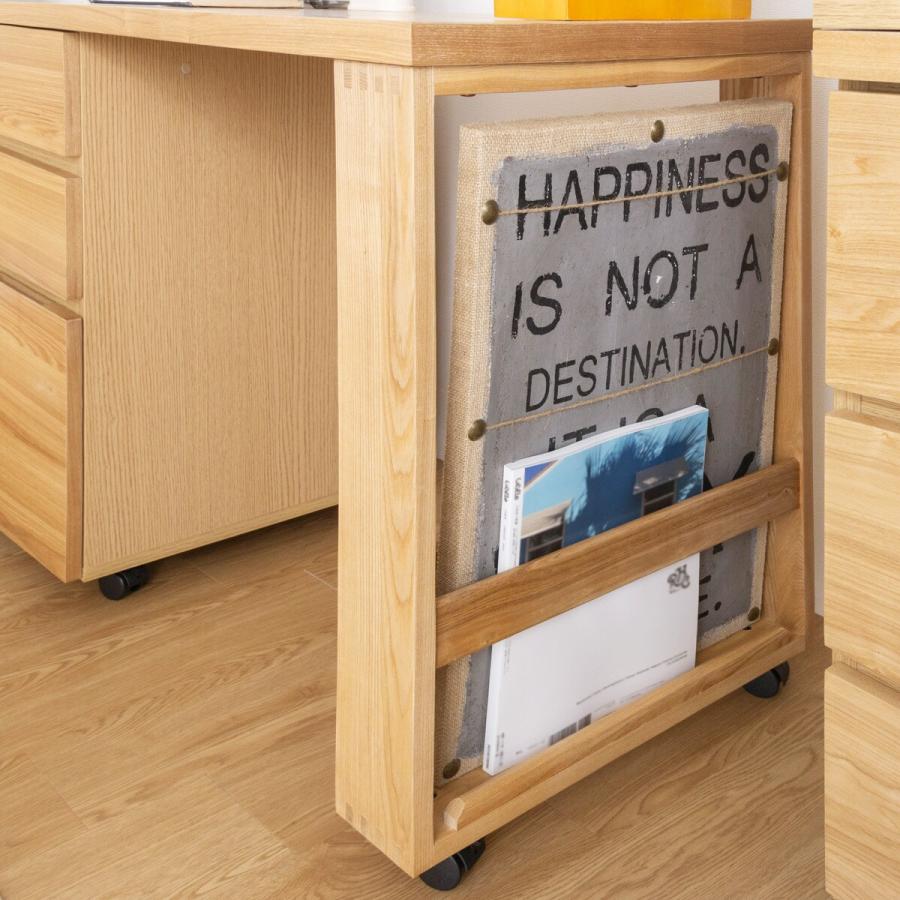 ニトリ（NITORI） タモ材突き板 片袖デスク キャスター付き(BOR NA