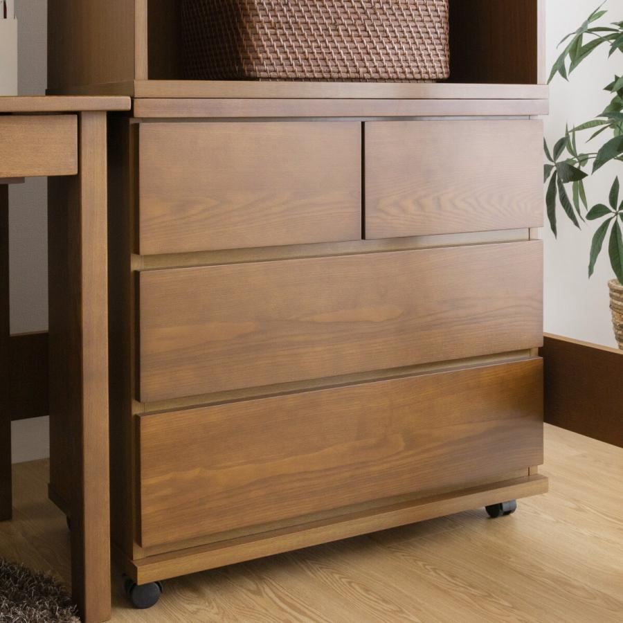 ニトリ ブラウン木製チェスト 7引き出し ガラス窓付き ニトリ ブラウン