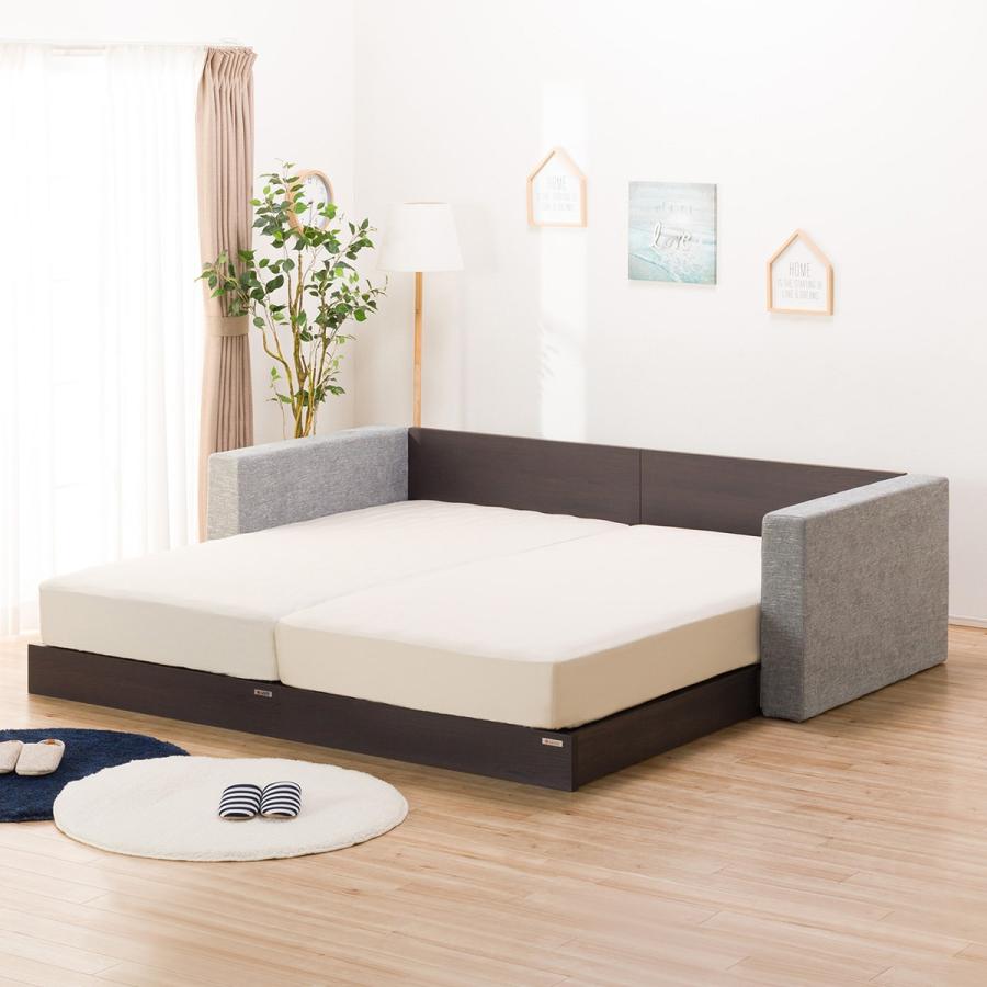 ニトリ ベッド シングルフロアベッド2台セット+クッション ニトリ ベッド シングルフロアベッド2台セット+クッション