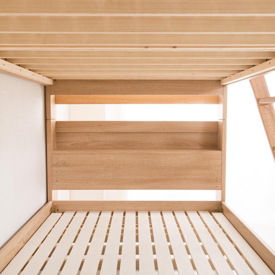 ニトリ ベッド 宮付き木目調すのこ2段ベッド（ナチュラル） 二段