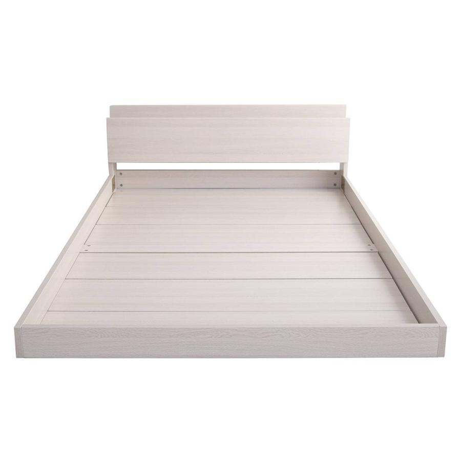 【出品10月5日迄】ニトリ 北欧風 ローベッドフレーム セミダブル その1 ニトリ ベッド セミダブル 宮・コンセント付き北欧調フロア