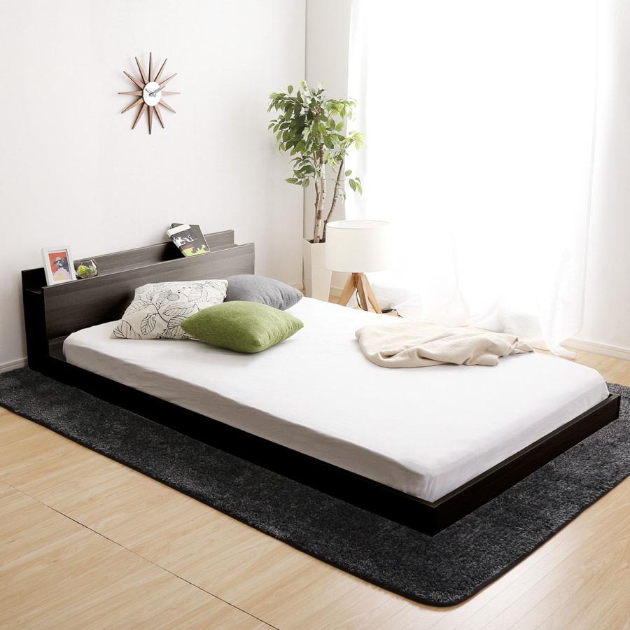 ニトリ セミダブル 宮・コンセント付き北欧調フロアベッドフレーム(SD