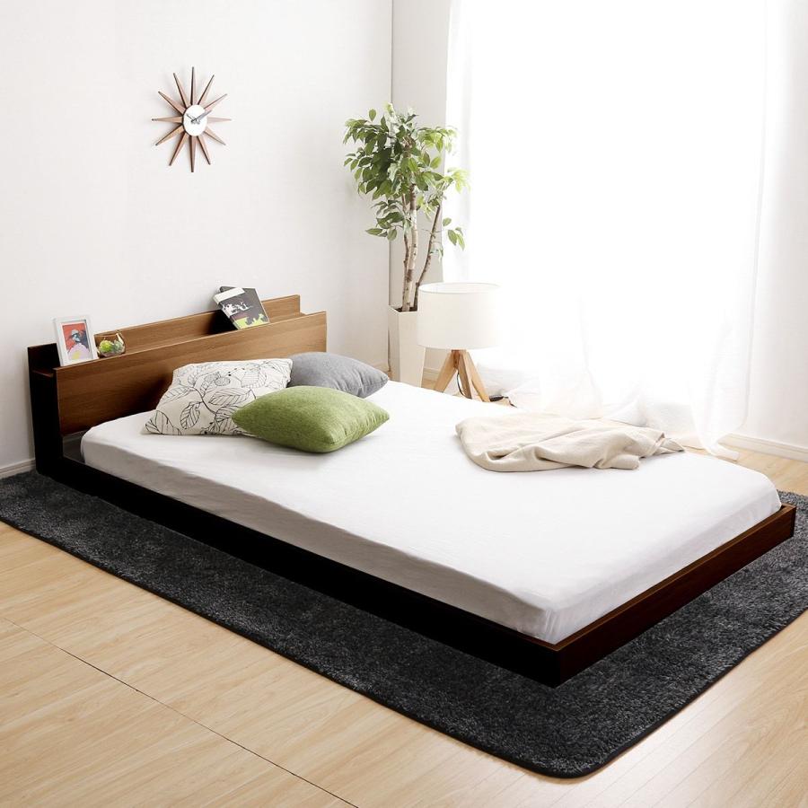 ベッド ダブル 宮・コンセント付き北欧調フロアベッドフレーム(D WAL) ニトリ | ニトリ | 01