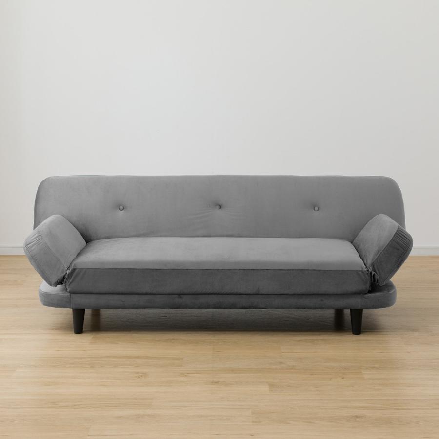 肘・背もたれ可動タイプ　ソファベッド（GC2327　GY） 3人掛け ソファ 布 ニトリ 