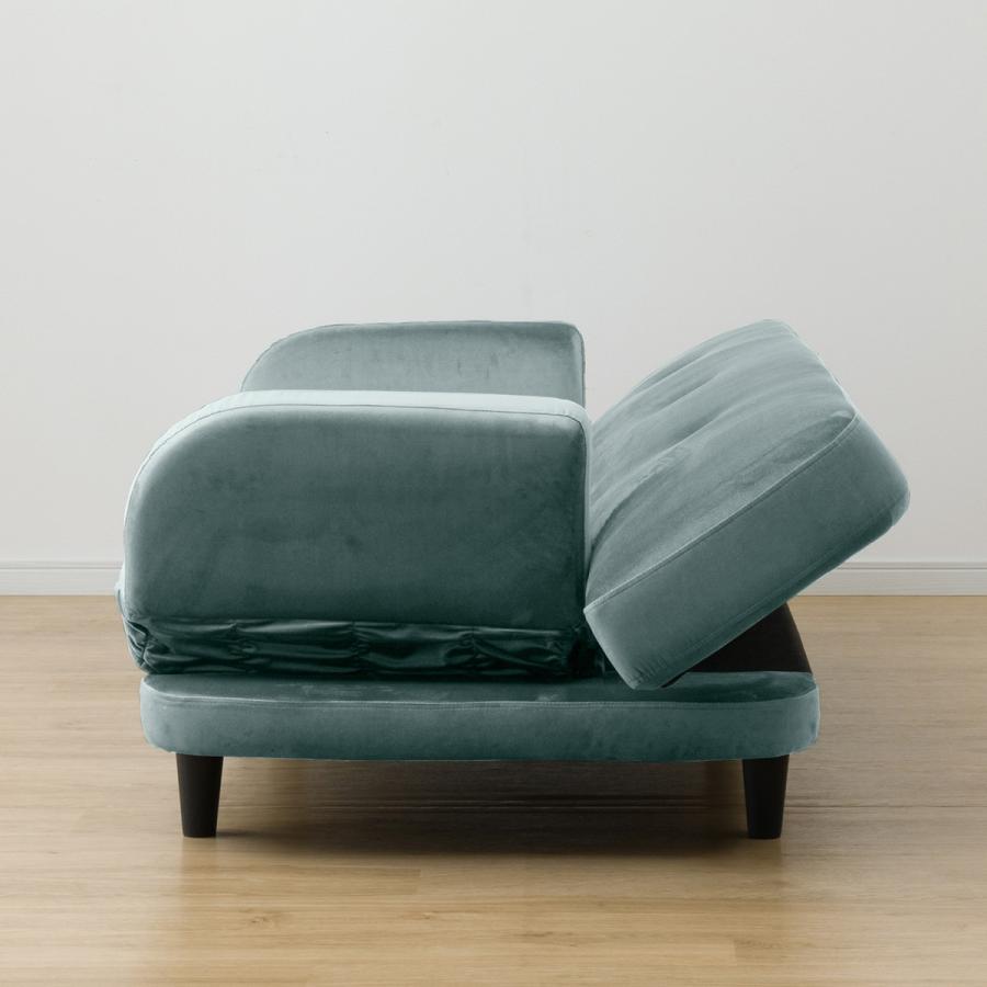 ニトリ（NITORI） 肘・背もたれ可動タイプ ソファベッド（GC2327 BL