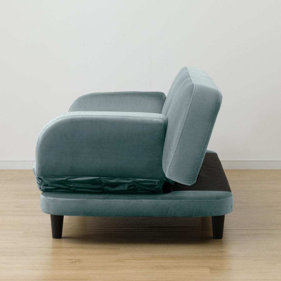 ニトリ（NITORI） 肘・背もたれ可動タイプ ソファベッド（GC2327 BL