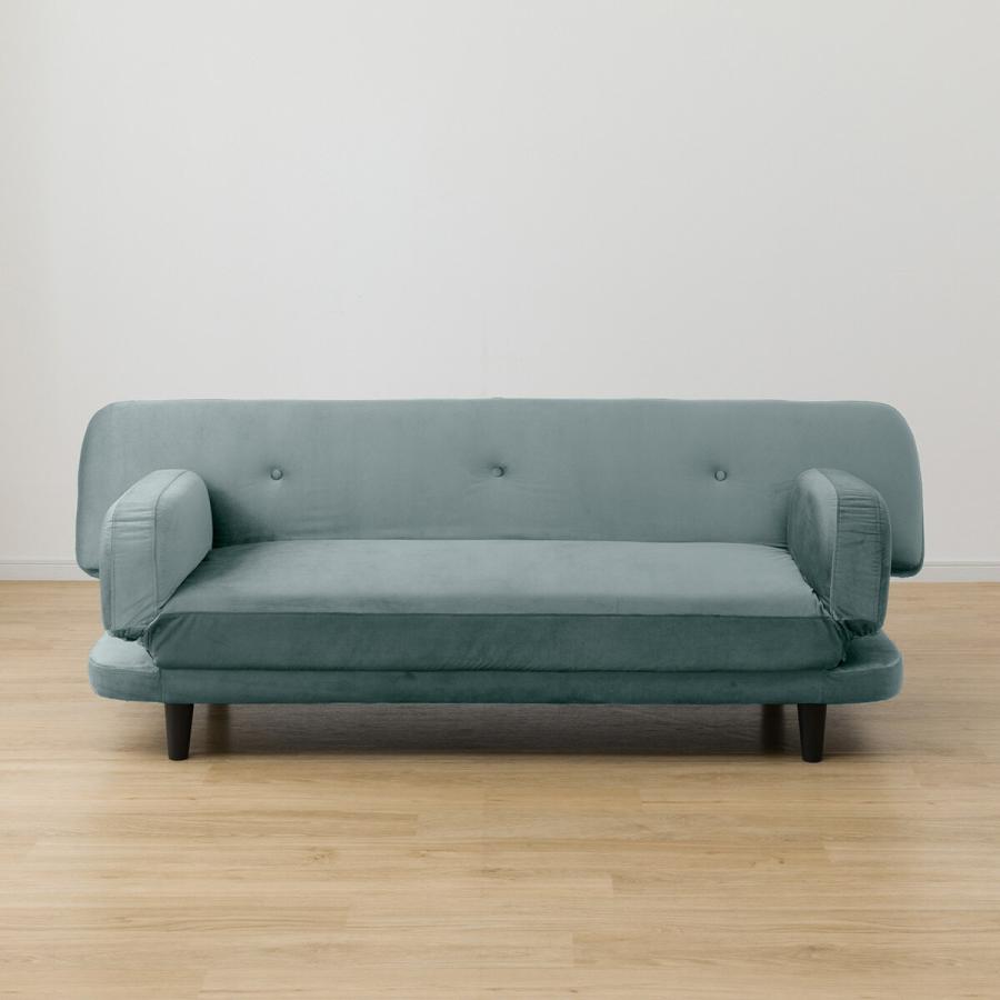 ニトリ（NITORI） 肘・背もたれ可動タイプ ソファベッド（GC2327 BL