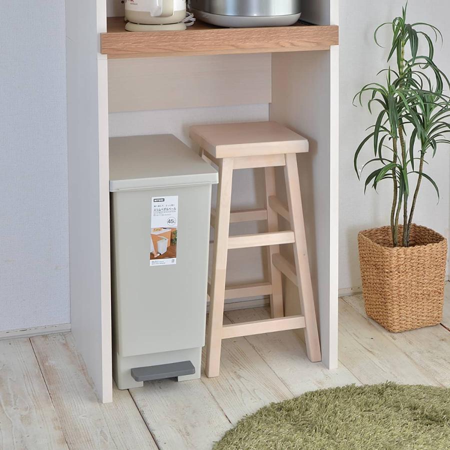 ニトリ（NITORI） ごみ箱が入るキッチンラック (高さ約128cm WH