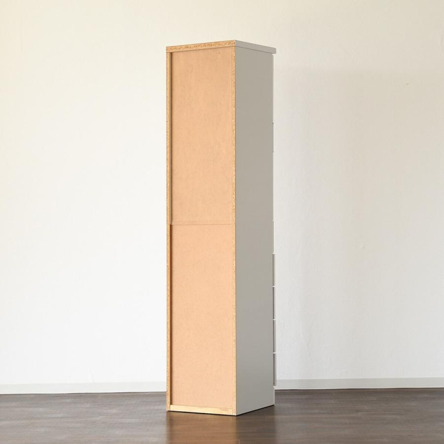 ニトリ スリムキャビネット（上部ガラス扉＋下部引き出し）幅30cm