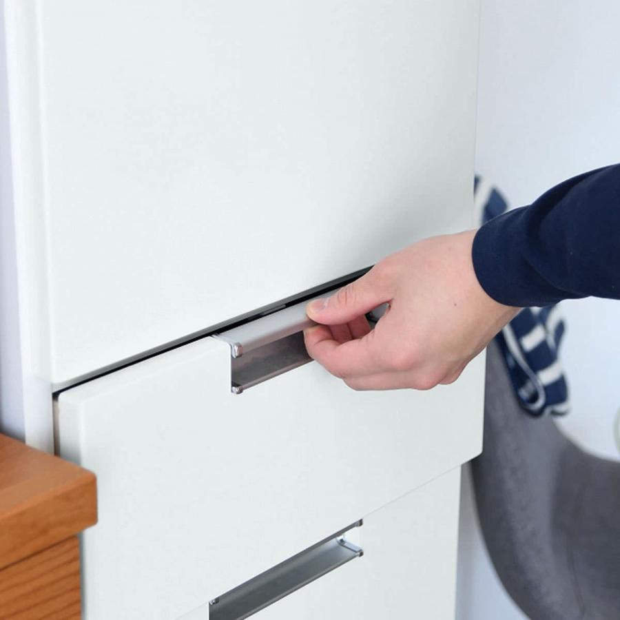 都内受け取り3000円引　スリムキャビネット クリーム色　美品　都内配送応相談 ニトリ スリムキャビネット（上部板扉＋下部引き出し）幅