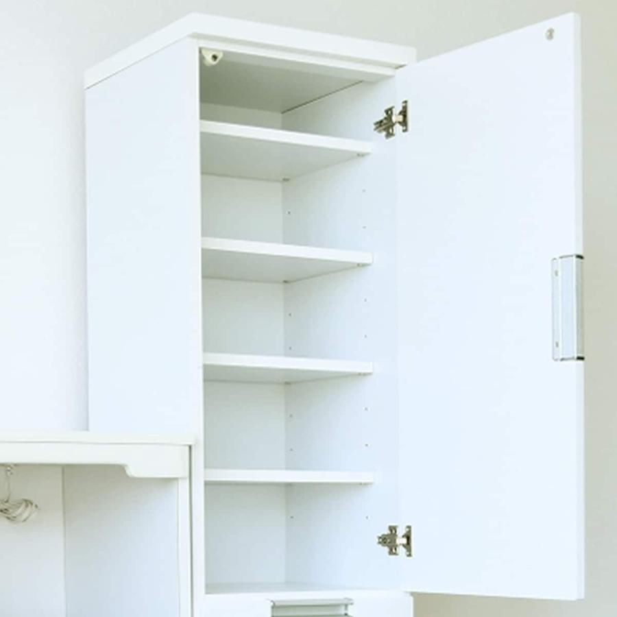 ニトリ（NITORI） スリムキャビネット（上部板扉＋下部扉）幅40cm