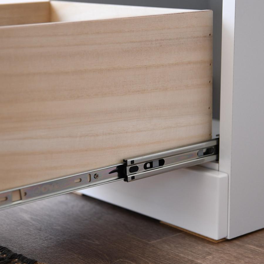 ニトリ スリムキャビネット（スライド棚2段）幅40cm （WH