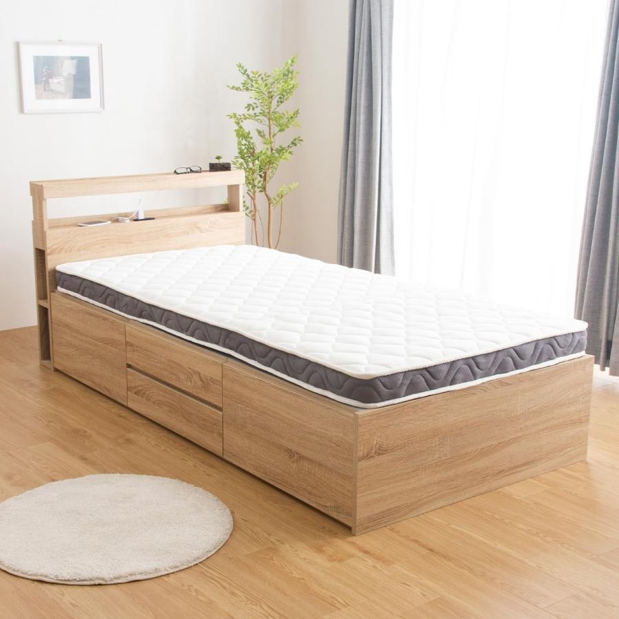 ニトリ ベッド シングルチェストベッドフレーム(FRM NA) 引出し収納  