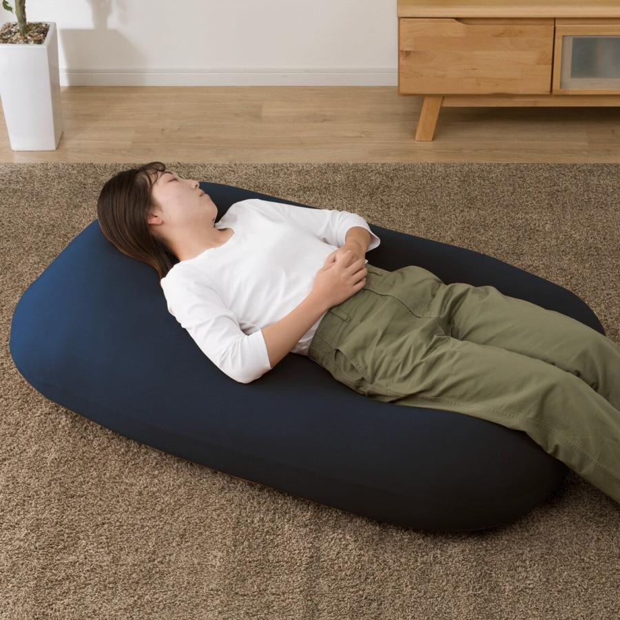 【特価セール】ニトリ(NITORI) ビーズクッションBS200 角丸 ビッグ ニトリ（NITORI） ビーズクッションBS200 角丸 (ビッグ ネイビー