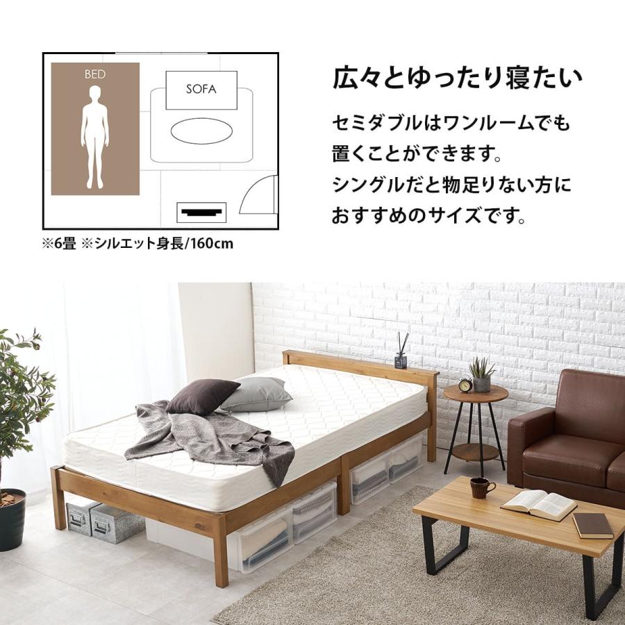 ニトリ（NITORI） 組立簡単 頑丈すのこベッド (セミダブル WW