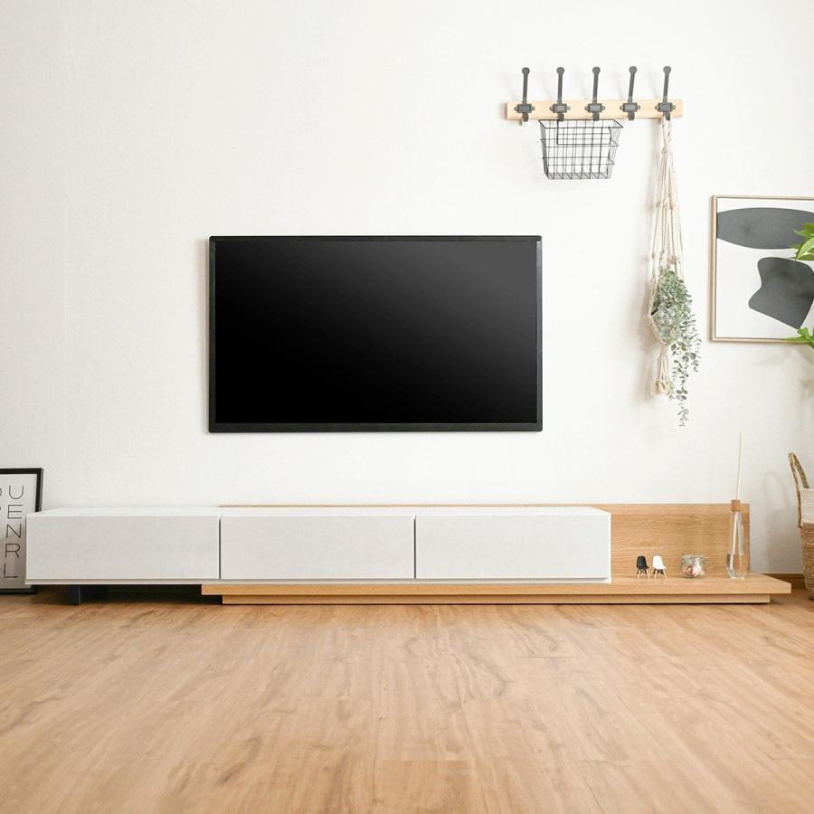 ニトリ 伸縮ローボード (幅179.5〜300cm WH/NA) テレビ台 TV台 ニトリ 伸縮ローボード (幅179.5〜300cm WH/NA) テレビ台 TV台