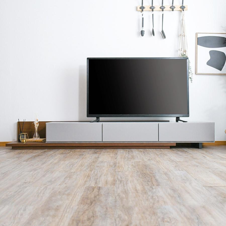 ニトリ 伸縮ローボード (幅179.5〜300cm GY/BR) テレビ台 TV台 ニトリ 伸縮ローボード (幅179.5〜300cm GY/BR) テレビ台 TV台