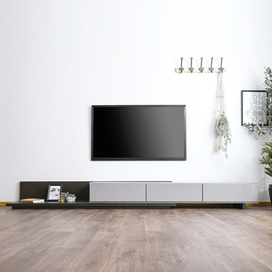 ニトリ 伸縮ローボード (幅179.5〜300cm GY/BK) テレビ台 TV台 ニトリ 伸縮ローボード (幅179.5〜300cm GY/BK) テレビ台 TV台