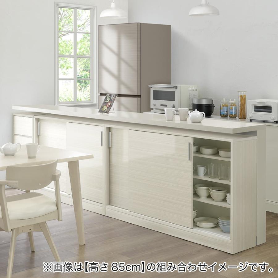 ニトリ（NITORI） 木目柄が美しい薄型キャビネット 引き戸(幅90×高さ