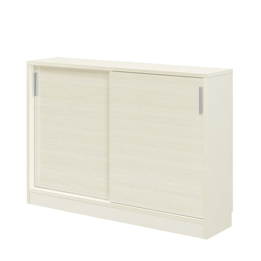 ニトリ（NITORI） 木目柄が美しい薄型キャビネット 引き戸(幅120×高さ