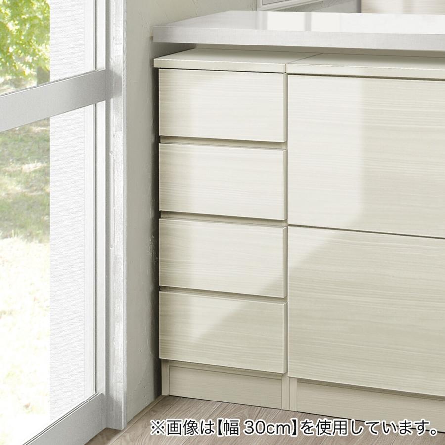 ニトリNITORI ホワイト木製キャビネット 4引き出し ニトリ 引出し・木製ふた付きワゴン4段(ホワイト KF84) : ニトリ