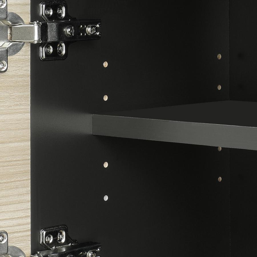 ニトリ（NITORI） 木目柄が美しい薄型スクエアキャビネット 扉1列(左