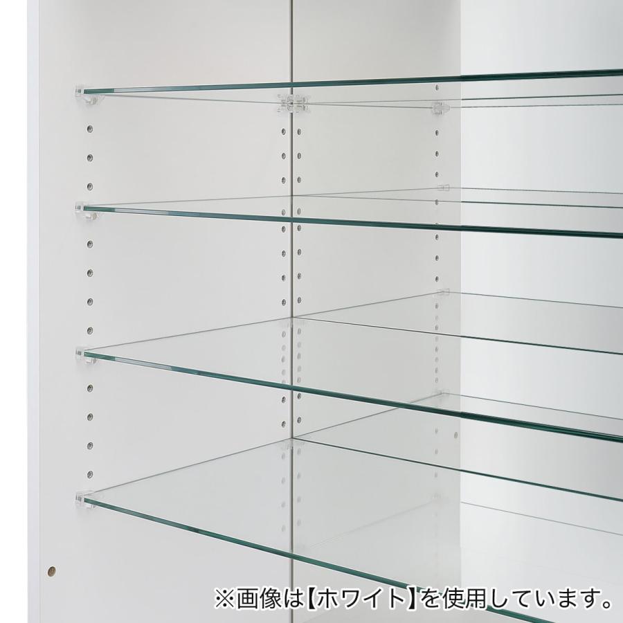 ニトリ（NITORI） 照明付きワードローブ ガラス棚付き（幅77.5cm DBR