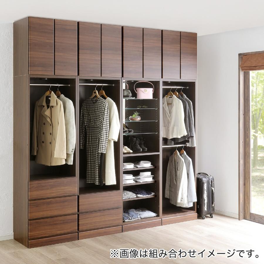 ニトリ 照明付きワードローブ ハンガー+引出2杯(幅57.5cm DBR ニトリ 照明付きワードローブ ハンガー+引出2杯(幅57.5cm DBR