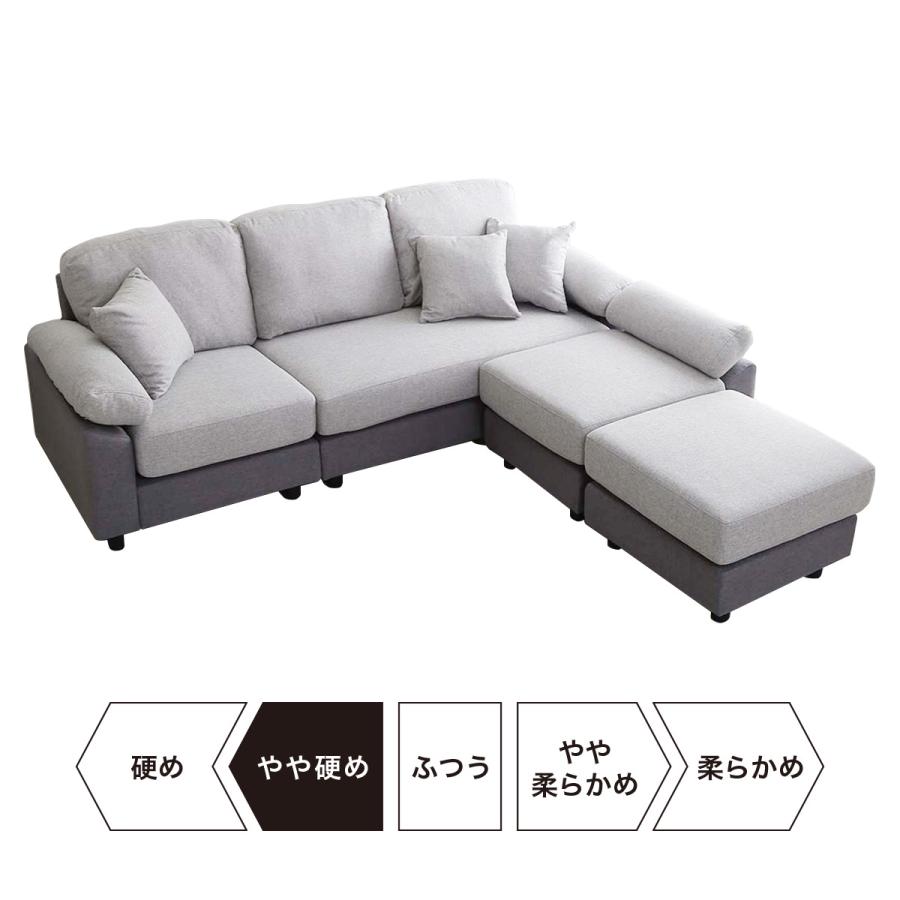 【愛知引取り・着払い限定】ニトリ　布張りカウチソファ　L字ソファ　コーナーソファ ニトリ（NITORI） 5人掛けコーナーカウチソファ 布張りツートンタイプ