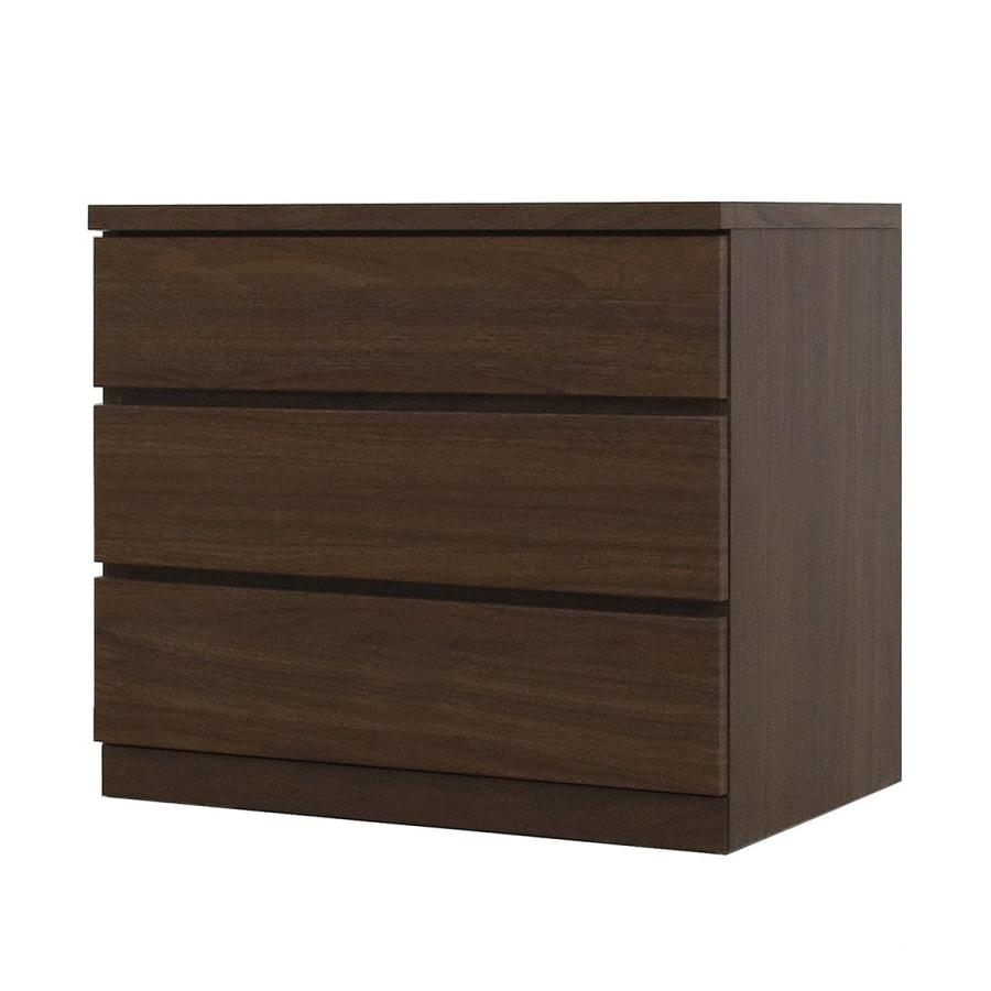 ニトリ（NITORI） 選べるチェスト70 3段 奥行44 ウォールナット タンス