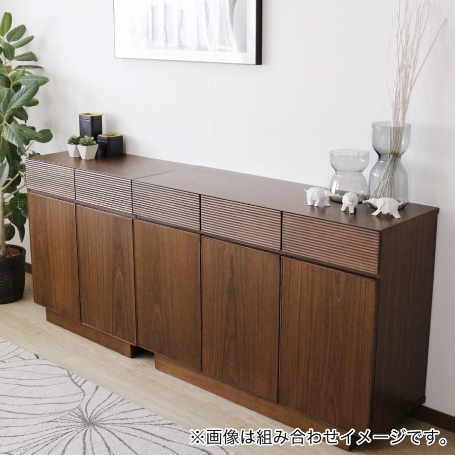 ニトリ 天然木サイドボード120 (WAL) キャビネット ミドルボード