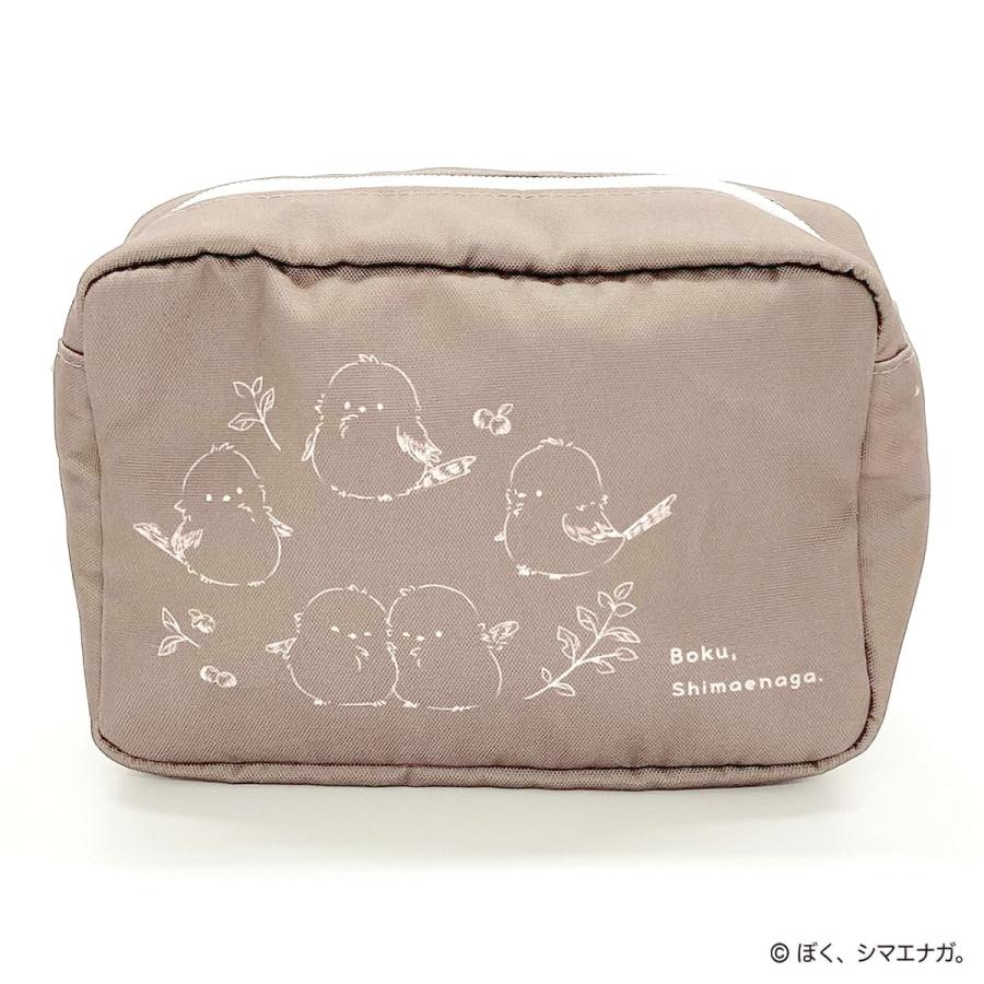 ニトリ（NITORI） ぼく、シマエナガ。 ポーチ(ブラウン) : ニトリ