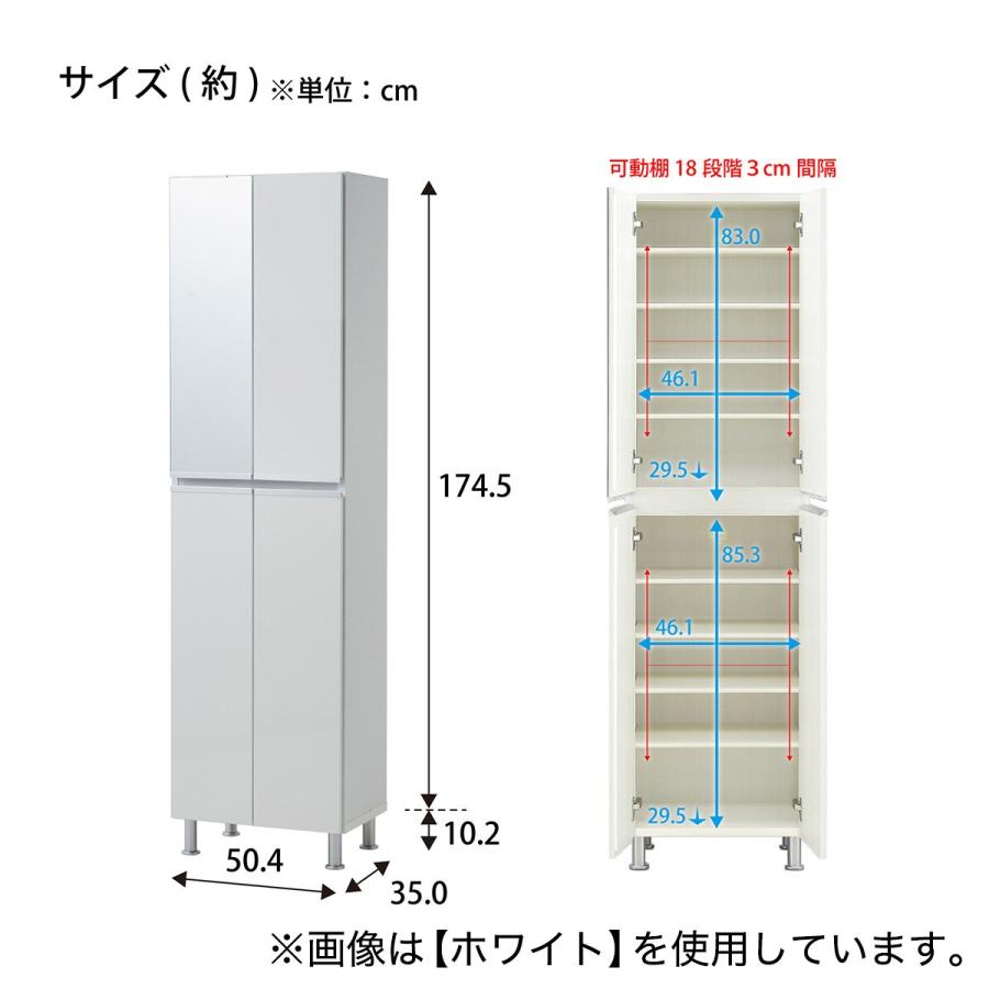シューズボックスリアル姿見(50 WW) 下駄箱 ニトリ : 5692914 : ニトリ 