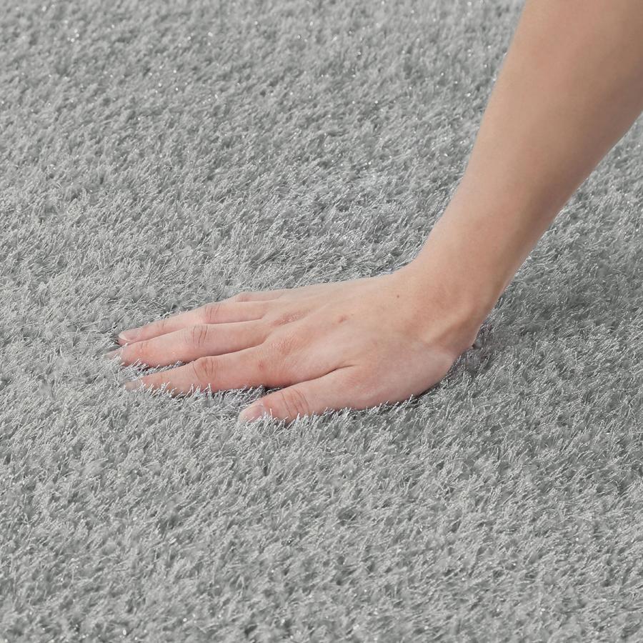 フロアマット　シルバーグレー　ラメシャギー　50×80 4枚セット ニトリ（NITORI） フロアマット(ラメシャギーGY 50X80) : ニトリ Yahoo