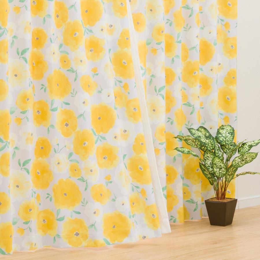 ニトリ（NITORI） 遮光3級・遮熱ドレープカーテン(ロトンドYE