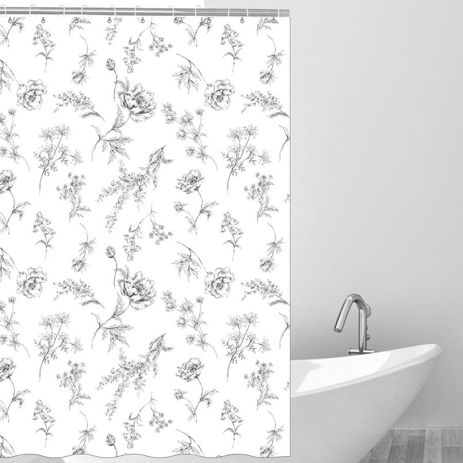 ニトリ シャワーカーテン（WH 135x150 QE01） デコホーム : ニトリ