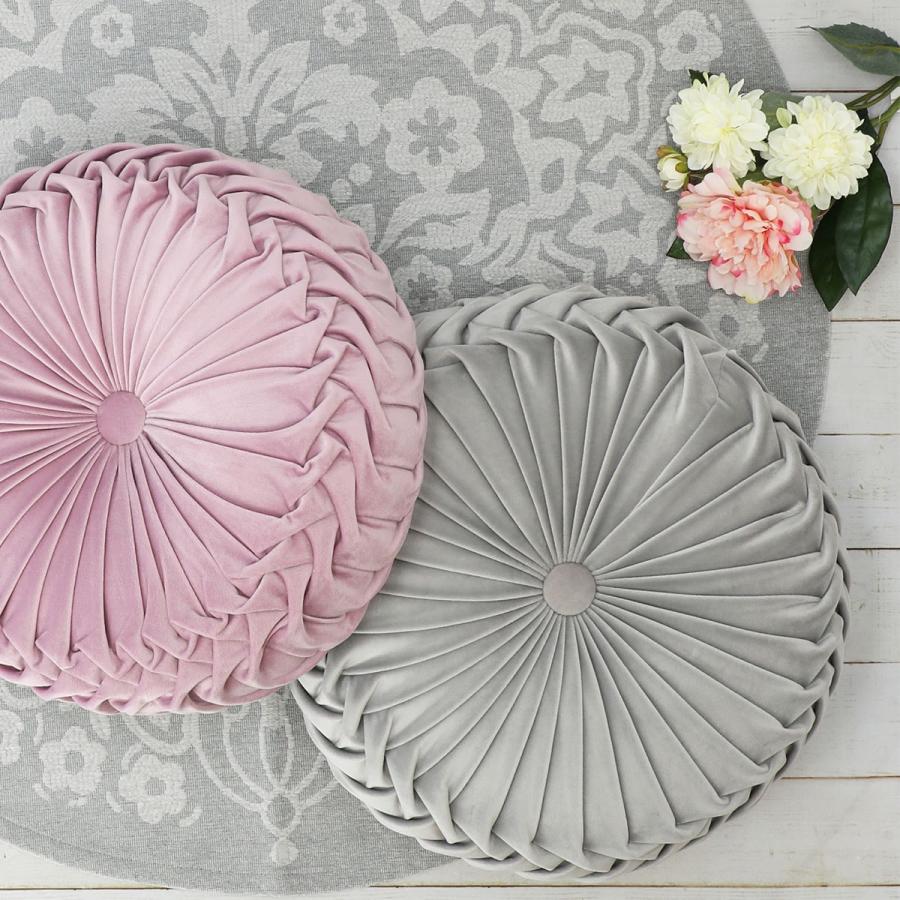 ニトリ（NITORI） 円形クッション(ダリア2 GY) デコホーム : ニトリ