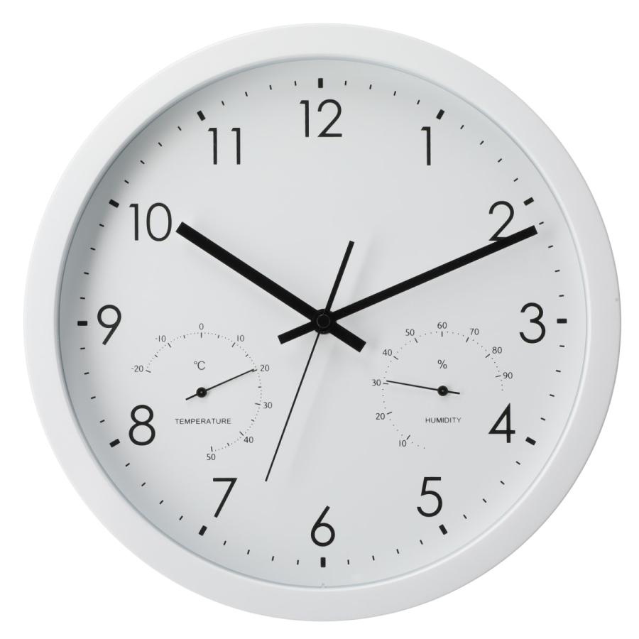 ニトリ（NITORI） 静音秒針 温湿度計付き 掛け置き兼用時計(30QT WH
