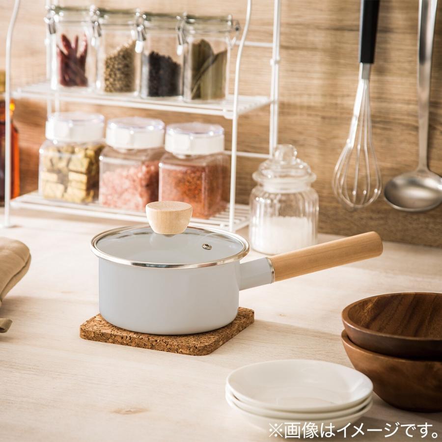 ニトリ IH・ガス火 ホーロー片手鍋(14cm MO MR01) デコホーム : ニトリ