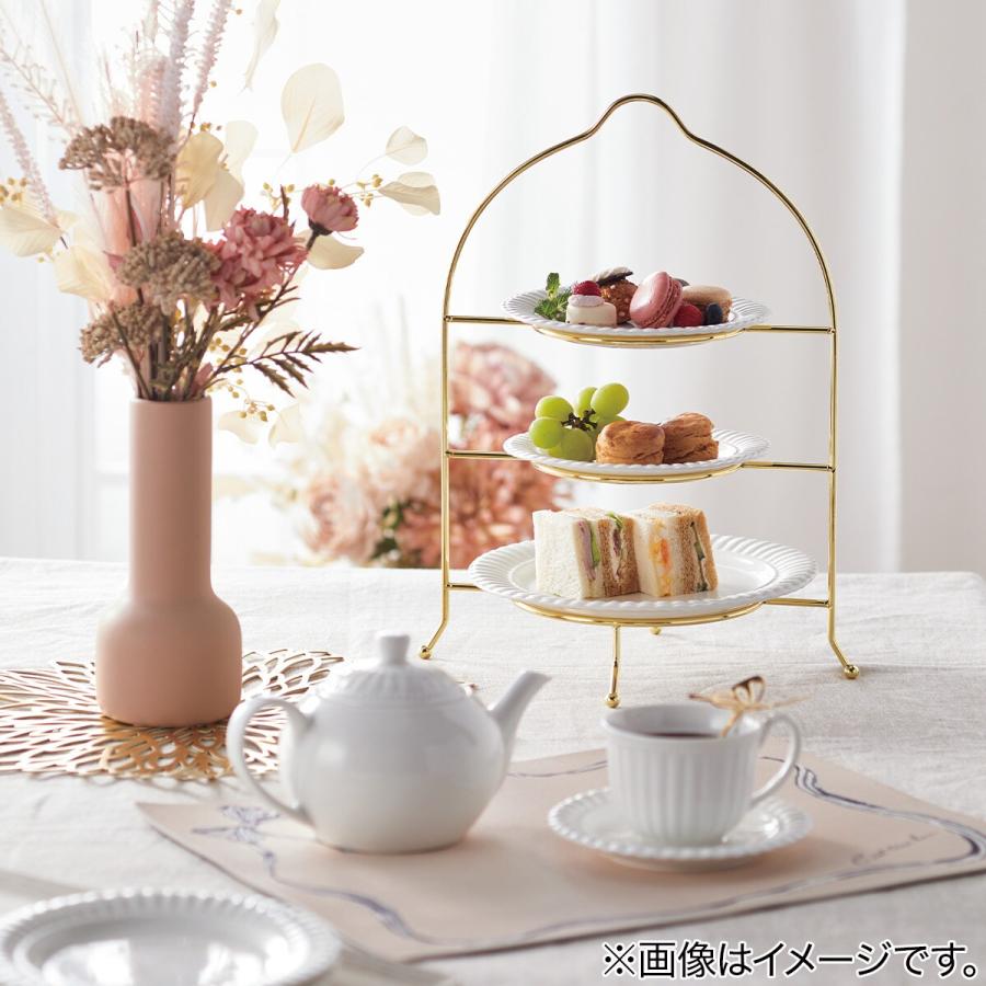 【セット】ケーキスタンド2段+プレート2枚 ケーキ スタンド プレート 2段セット アフタヌーンティー