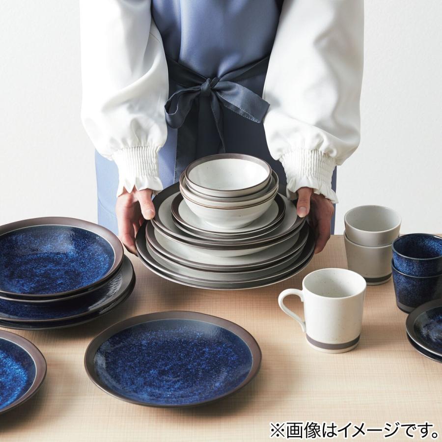 ニトリ（NITORI） 超軽量大皿 カル：エクレ デコ 錆(窯変紺