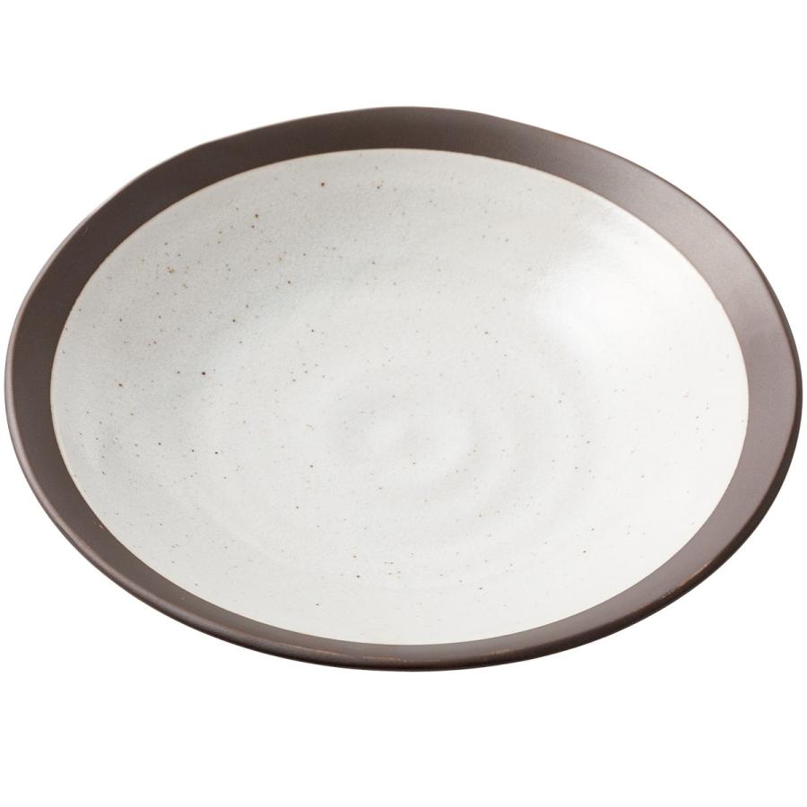 ニトリ（NITORI） 超軽量深皿 カル：エクレ デコ 錆(白唐津