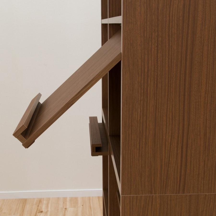 ニトリ　フラップ扉　本棚　収納棚 ニトリ フラップ扉 本棚(ビブリオGD80 MBR) 書棚 ラック