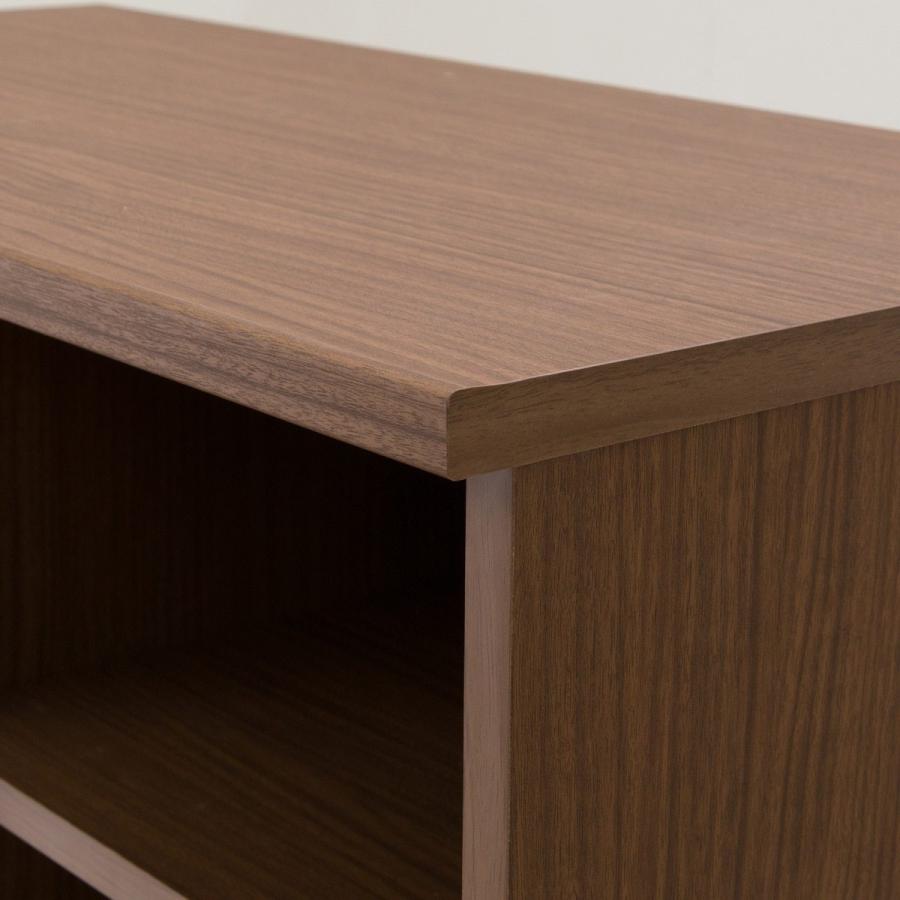 ニトリ フラップ扉 本棚(ビブリオOP80 MBR) 書棚 ラック