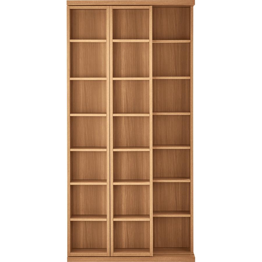 ニトリ（NITORI） Wスライド本棚(S BS002 LBR) 書棚 ラック シェルフ